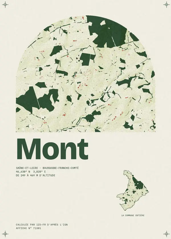 Affiche de Mont, calculée par 123-fr d'après l'IGN