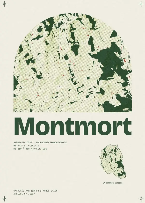 Affiche de Montmort, calculée par 123-fr d'après l'IGN