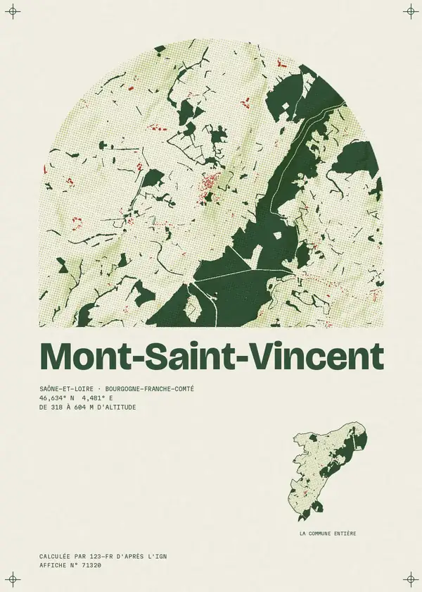Affiche de Mont-Saint-Vincent, calculée par 123-fr d'après l'IGN