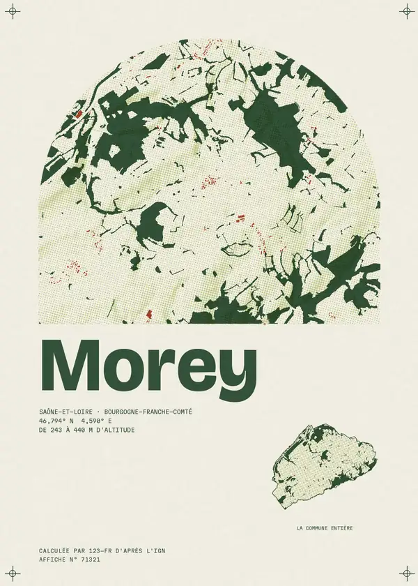 Affiche de Morey, calculée par 123-fr d'après l'IGN