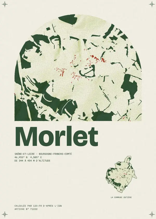 Affiche de Morlet, calculée par 123-fr d'après l'IGN
