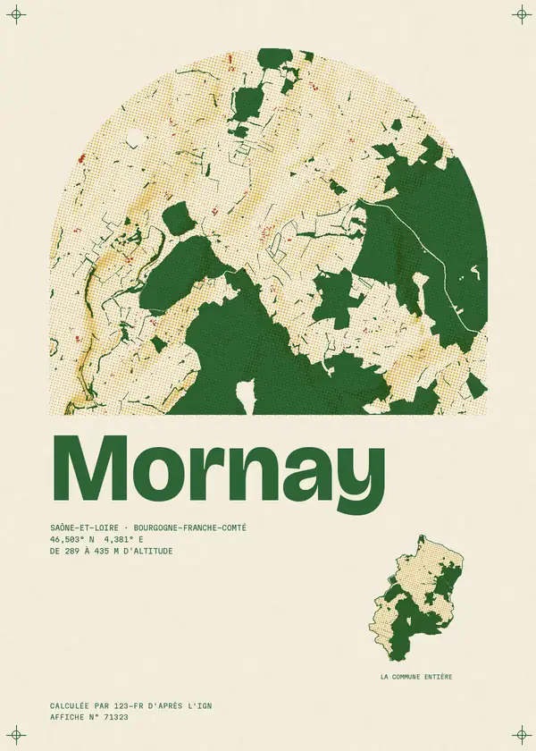 Affiche de Mornay, calculée par 123-fr d'après l'IGN