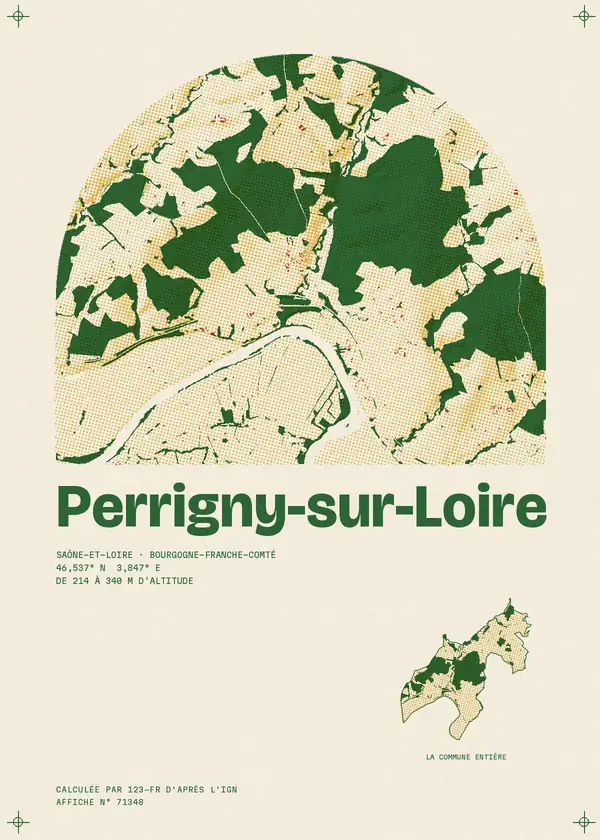 Affiche de Perrigny-sur-Loire, calculée par 123-fr d'après l'IGN