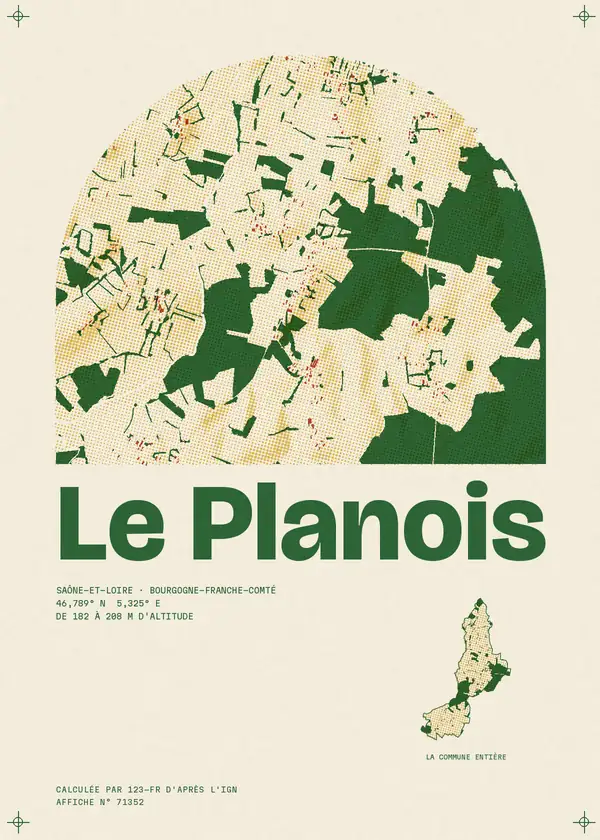 Affiche de Le Planois, calculée par 123-fr d'après l'IGN