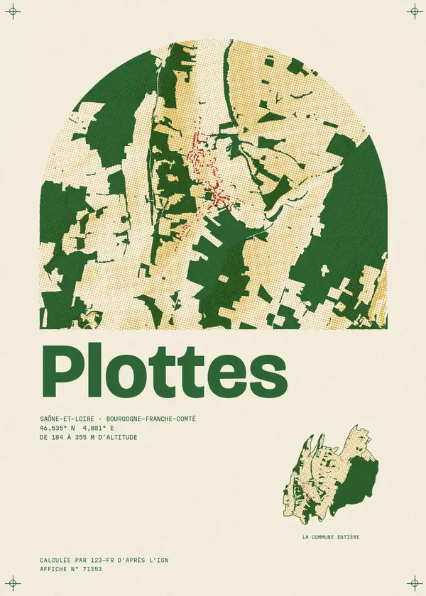 Affiche de Plottes, calculée par 123-fr d'après l'IGN