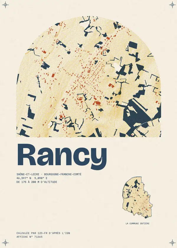 Affiche de Rancy, calculée par 123-fr d'après l'IGN