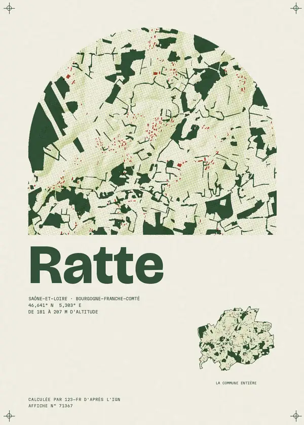 Affiche de Ratte, calculée par 123-fr d'après l'IGN