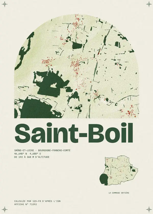 Affiche de Saint-Boil, calculée par 123-fr d'après l'IGN
