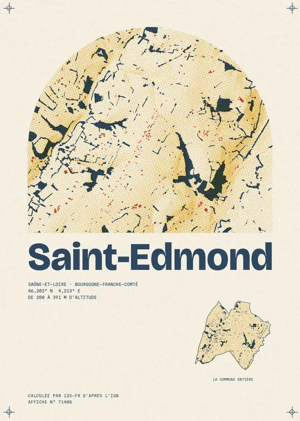 Affiche de Saint-Edmond, calculée par 123-fr d'après l'IGN