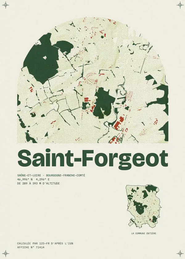 Affiche de Saint-Forgeot, calculée par 123-fr d'après l'IGN