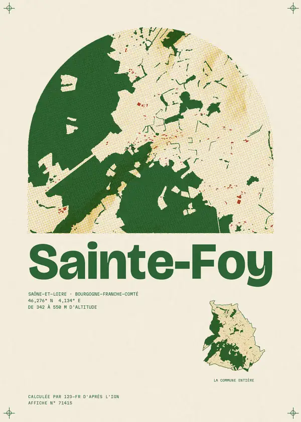 Affiche de Sainte-Foy, calculée par 123-fr d'après l'IGN