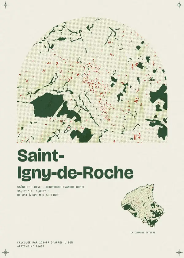 Affiche de Saint-Igny-de-Roche, calculée par 123-fr d'après l'IGN