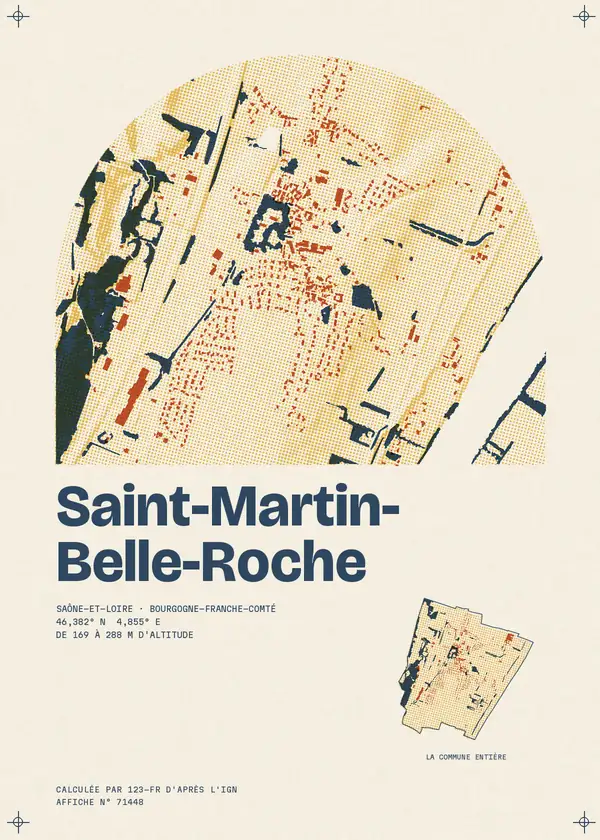 Affiche de Saint-Martin-Belle-Roche, calculée par 123-fr d'après l'IGN