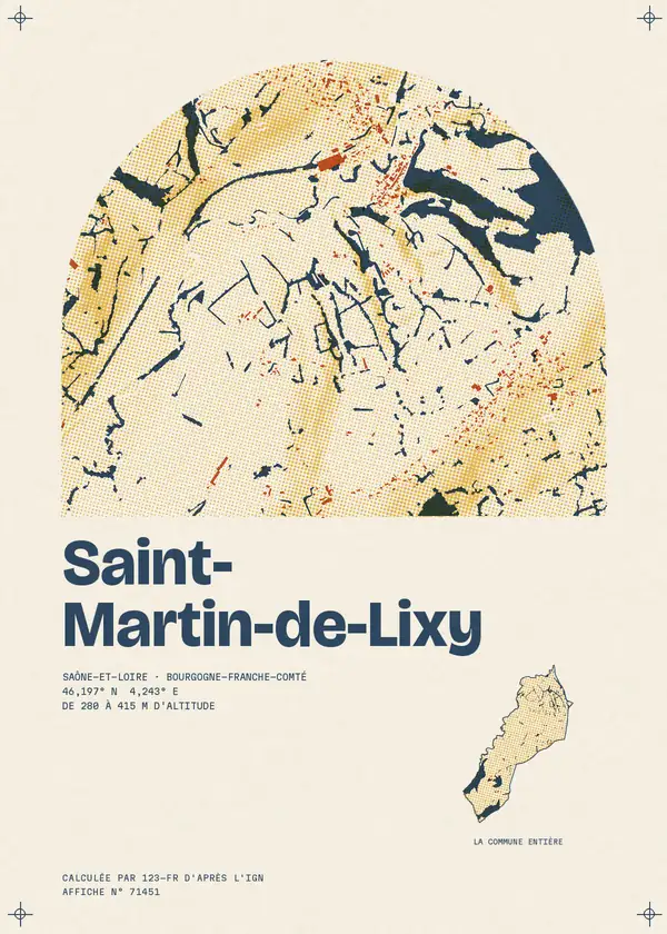Affiche de Saint-Martin-de-Lixy, calculée par 123-fr d'après l'IGN