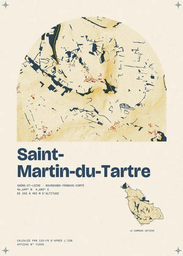 Affiche de Saint-Martin-du-Tartre, calculée par 123-fr d'après l'IGN