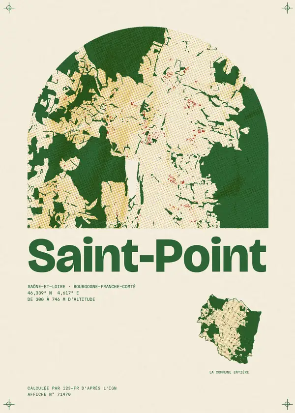 Affiche de Saint-Point, calculée par 123-fr d'après l'IGN