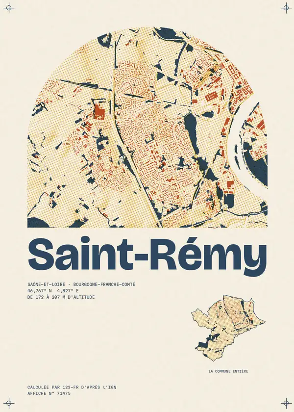 Affiche de Saint-Rémy, calculée par 123-fr d'après l'IGN