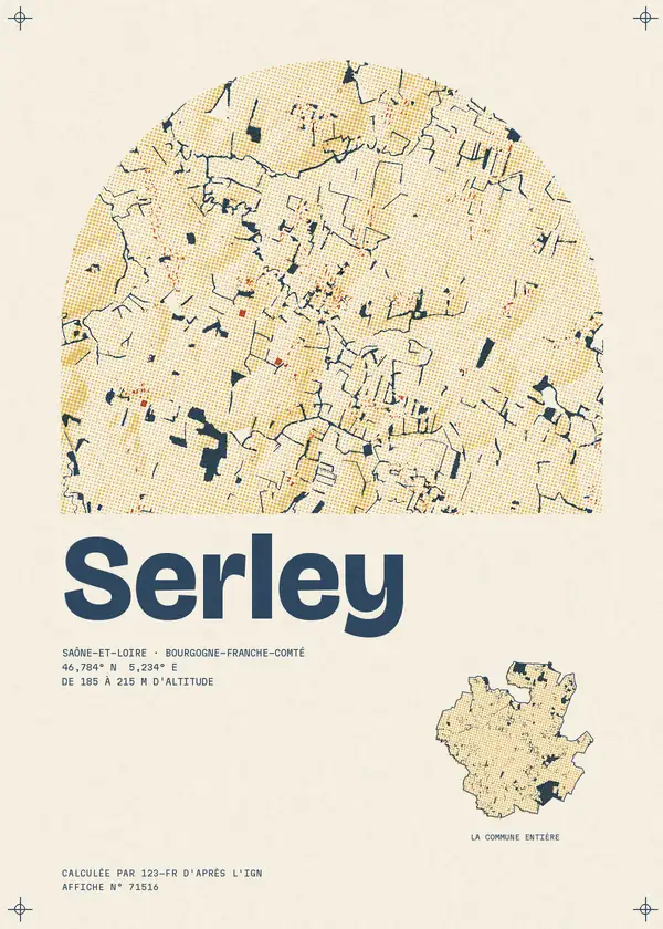 Affiche de Serley, calculée par 123-fr d'après l'IGN