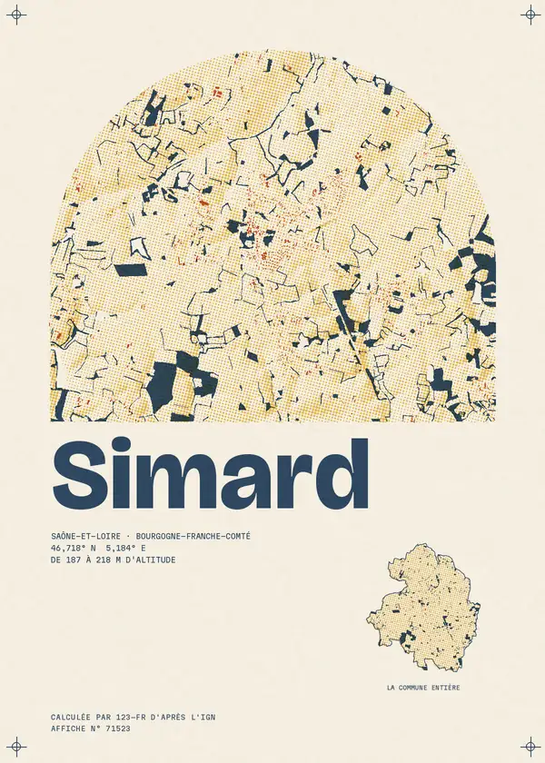 Affiche de Simard, calculée par 123-fr d'après l'IGN