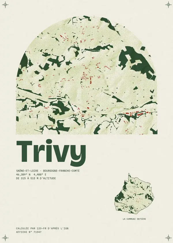 Affiche de Trivy, calculée par 123-fr d'après l'IGN
