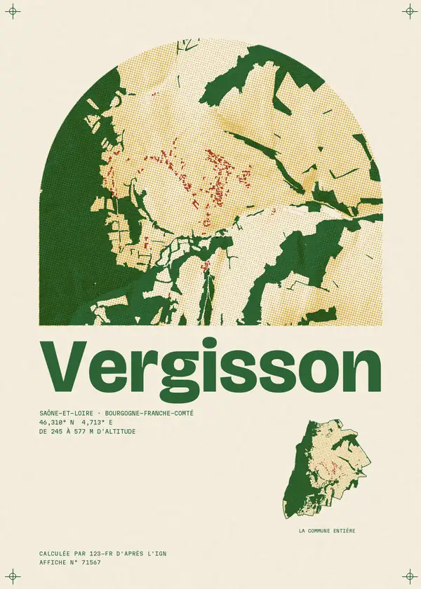 Affiche de Vergisson, calculée par 123-fr d'après l'IGN