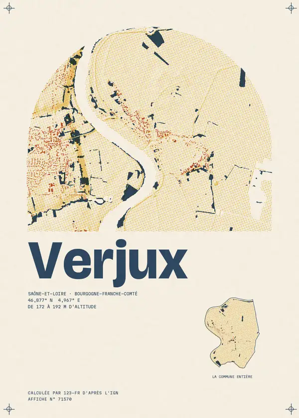 Affiche de Verjux, calculée par 123-fr d'après l'IGN