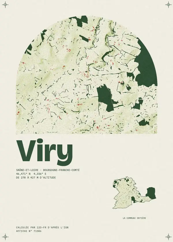 Affiche de Viry, calculée par 123-fr d'après l'IGN