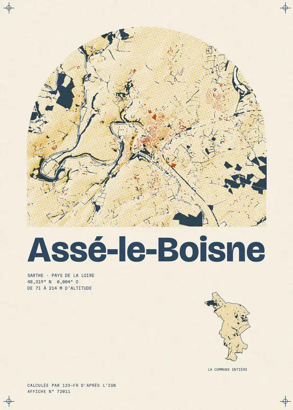 Affiche de Assé-le-Boisne, calculée par 123-fr d'après l'IGN