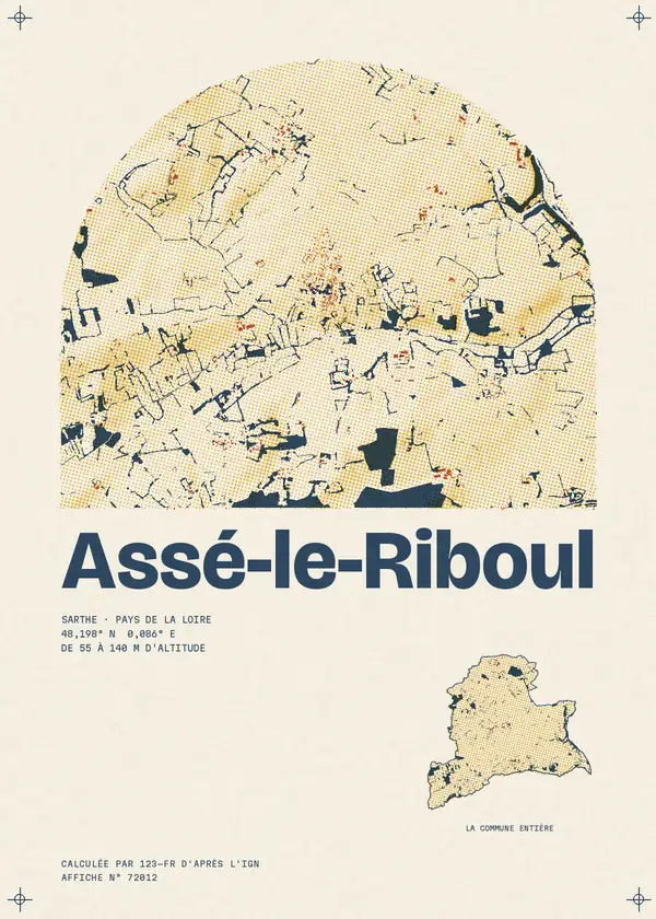 Affiche de Assé-le-Riboul, calculée par 123-fr d'après l'IGN