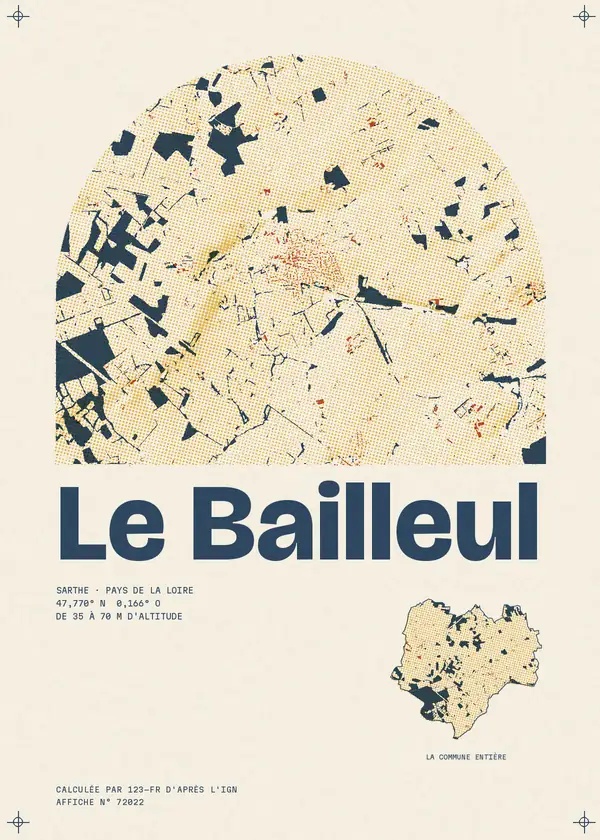 Affiche de Le Bailleul, calculée par 123-fr d'après l'IGN