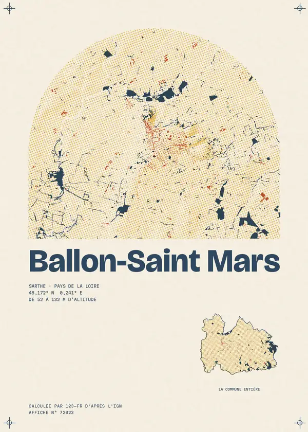 Affiche de Ballon-Saint Mars, calculée par 123-fr d'après l'IGN