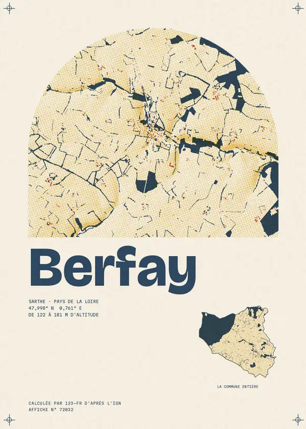 Affiche de Berfay, calculée par 123-fr d'après l'IGN