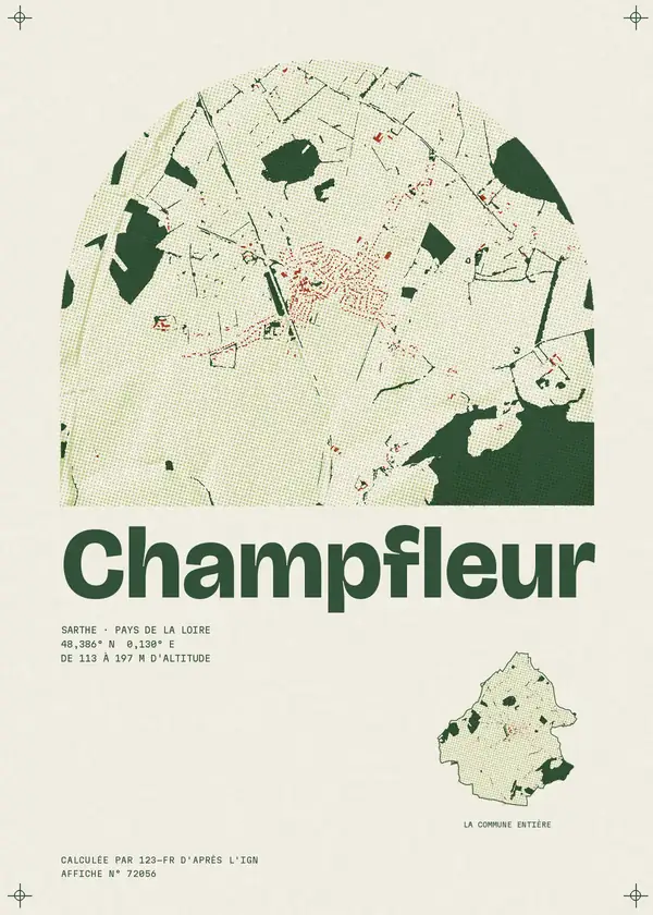 Affiche de Champfleur, calculée par 123-fr d'après l'IGN