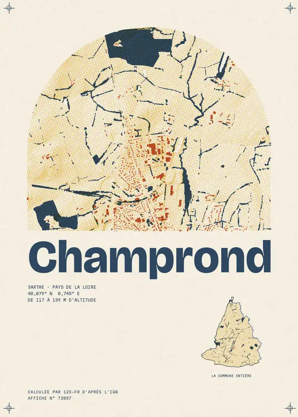 Affiche de Champrond, calculée par 123-fr d'après l'IGN