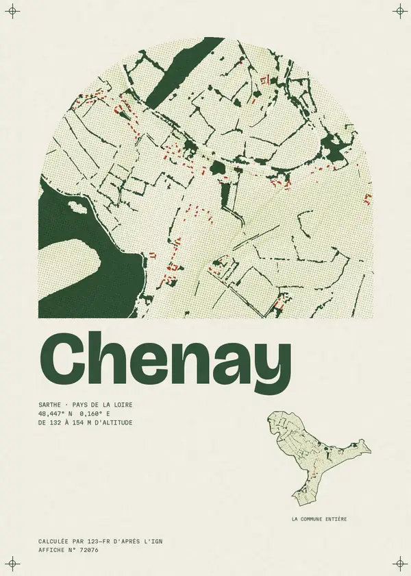 Affiche de Chenay, calculée par 123-fr d'après l'IGN