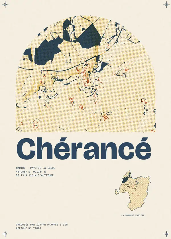 Affiche de Chérancé, calculée par 123-fr d'après l'IGN