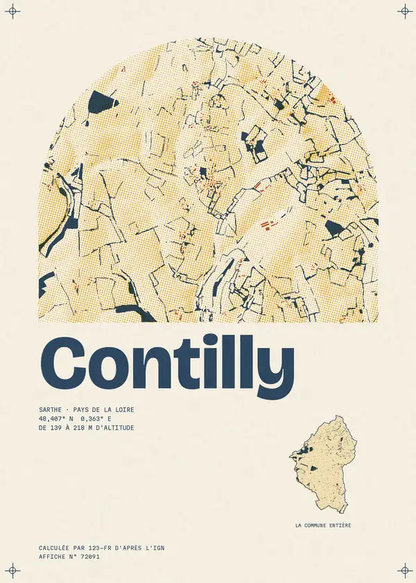 Affiche de Contilly, calculée par 123-fr d'après l'IGN