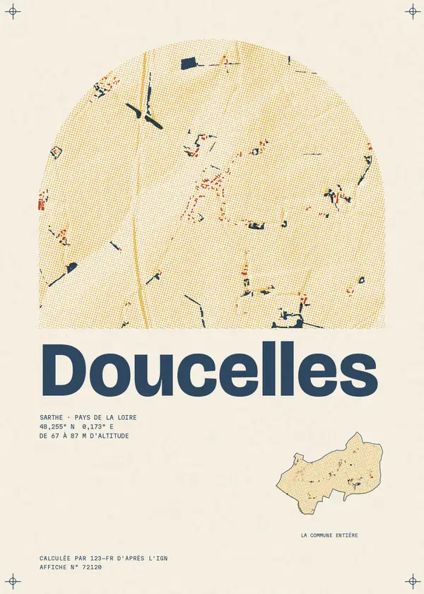 Affiche de Doucelles, calculée par 123-fr d'après l'IGN