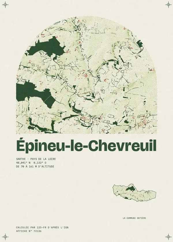 Affiche de Épineu-le-Chevreuil, calculée par 123-fr d'après l'IGN