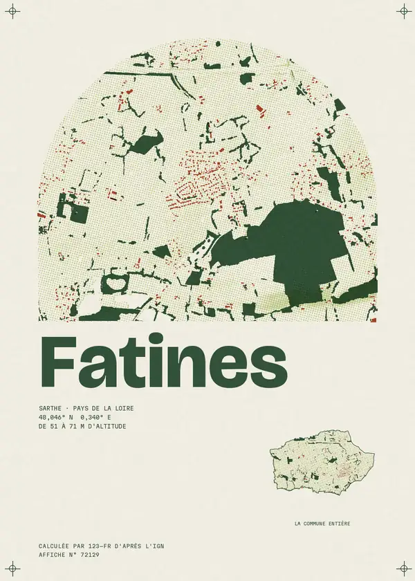 Affiche de Fatines, calculée par 123-fr d'après l'IGN