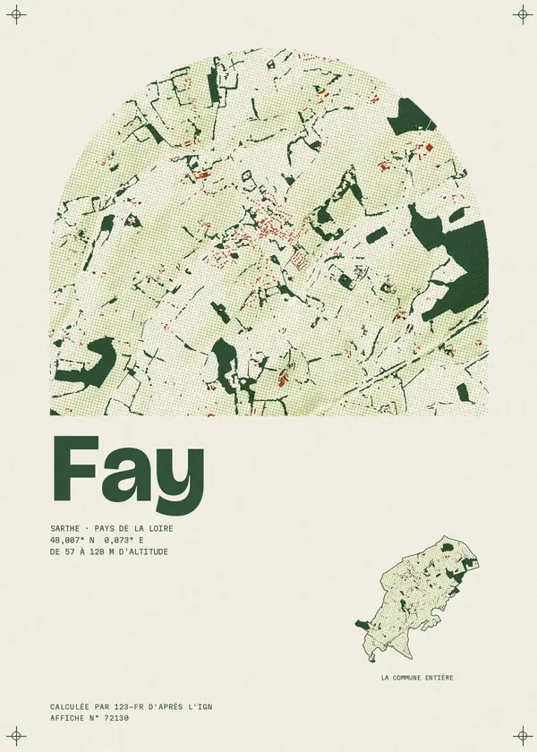 Affiche de Fay, calculée par 123-fr d'après l'IGN