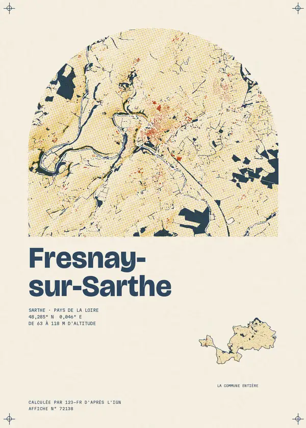 Affiche de Fresnay-sur-Sarthe, calculée par 123-fr d'après l'IGN