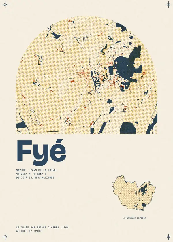 Affiche de Fyé, calculée par 123-fr d'après l'IGN