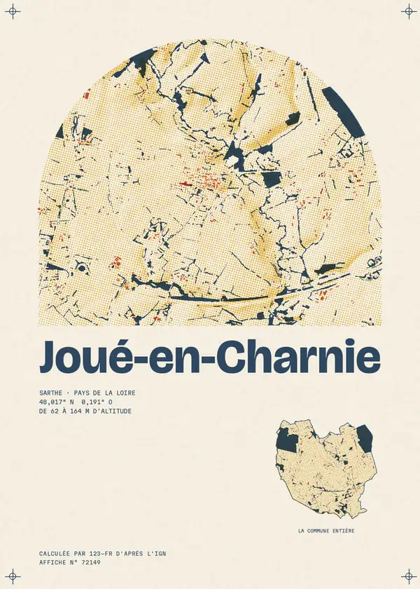 Affiche de Joué-en-Charnie, calculée par 123-fr d'après l'IGN