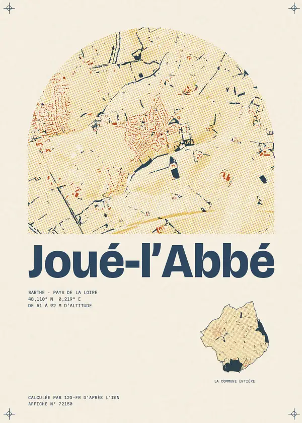 Affiche de Joué-l'Abbé, calculée par 123-fr d'après l'IGN