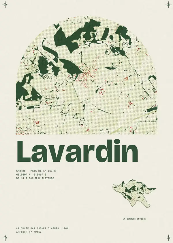 Affiche de Lavardin, calculée par 123-fr d'après l'IGN