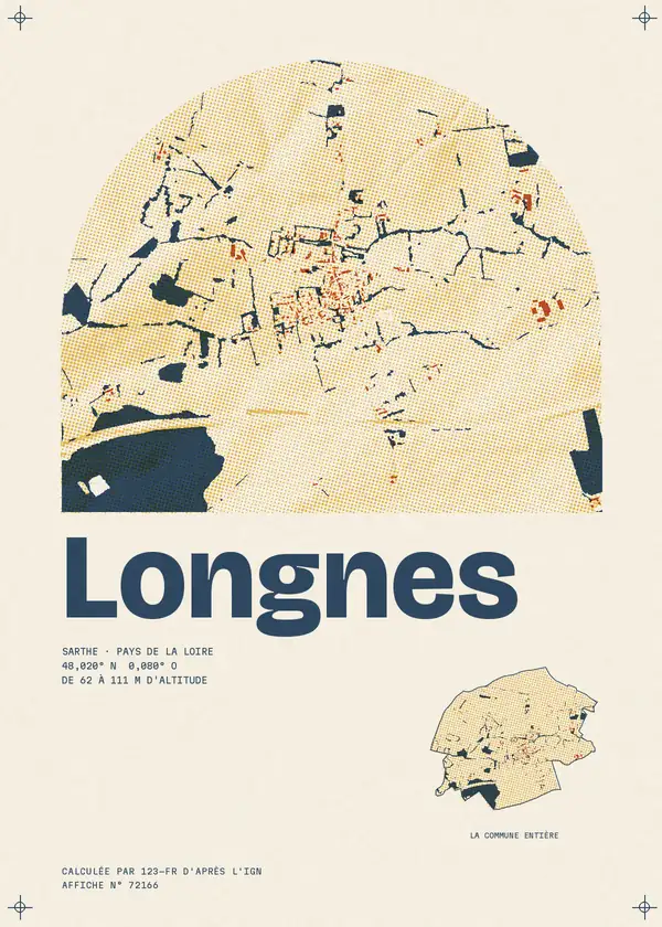 Affiche de Longnes, calculée par 123-fr d'après l'IGN