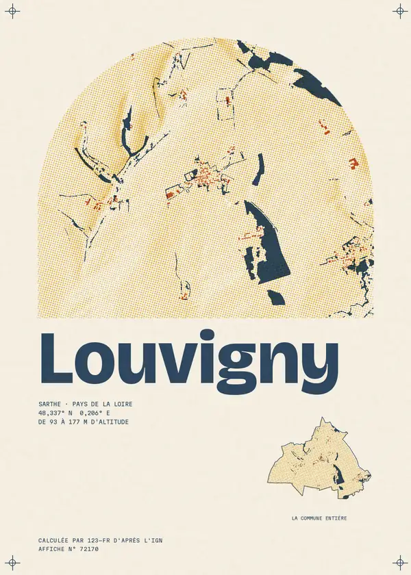 Affiche de Louvigny, calculée par 123-fr d'après l'IGN