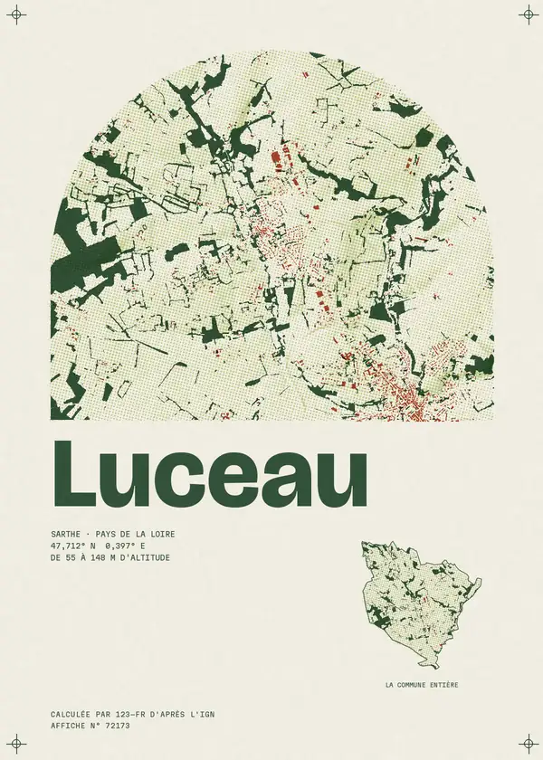 Affiche de Luceau, calculée par 123-fr d'après l'IGN