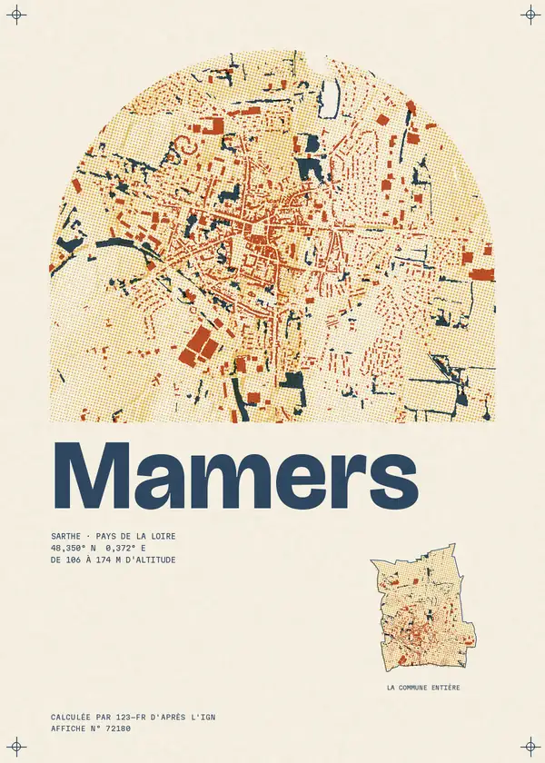 Affiche de Mamers, calculée par 123-fr d'après l'IGN